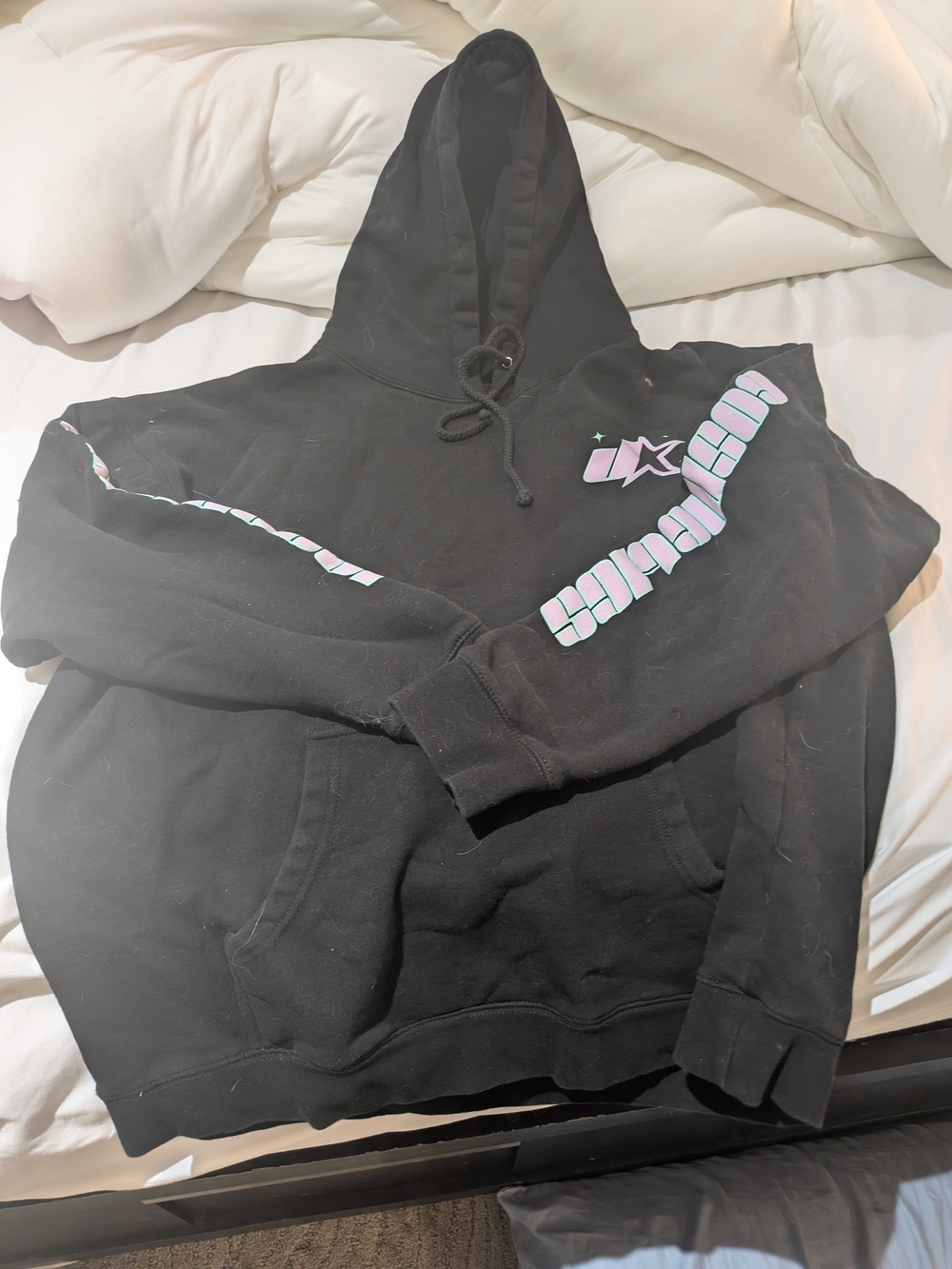 Jeffree Star Black Hoodie with Pink & Mint Logo